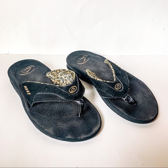 Reef Fanning Flip flops Bottle Opener Black 9 - Picture 1 of 10